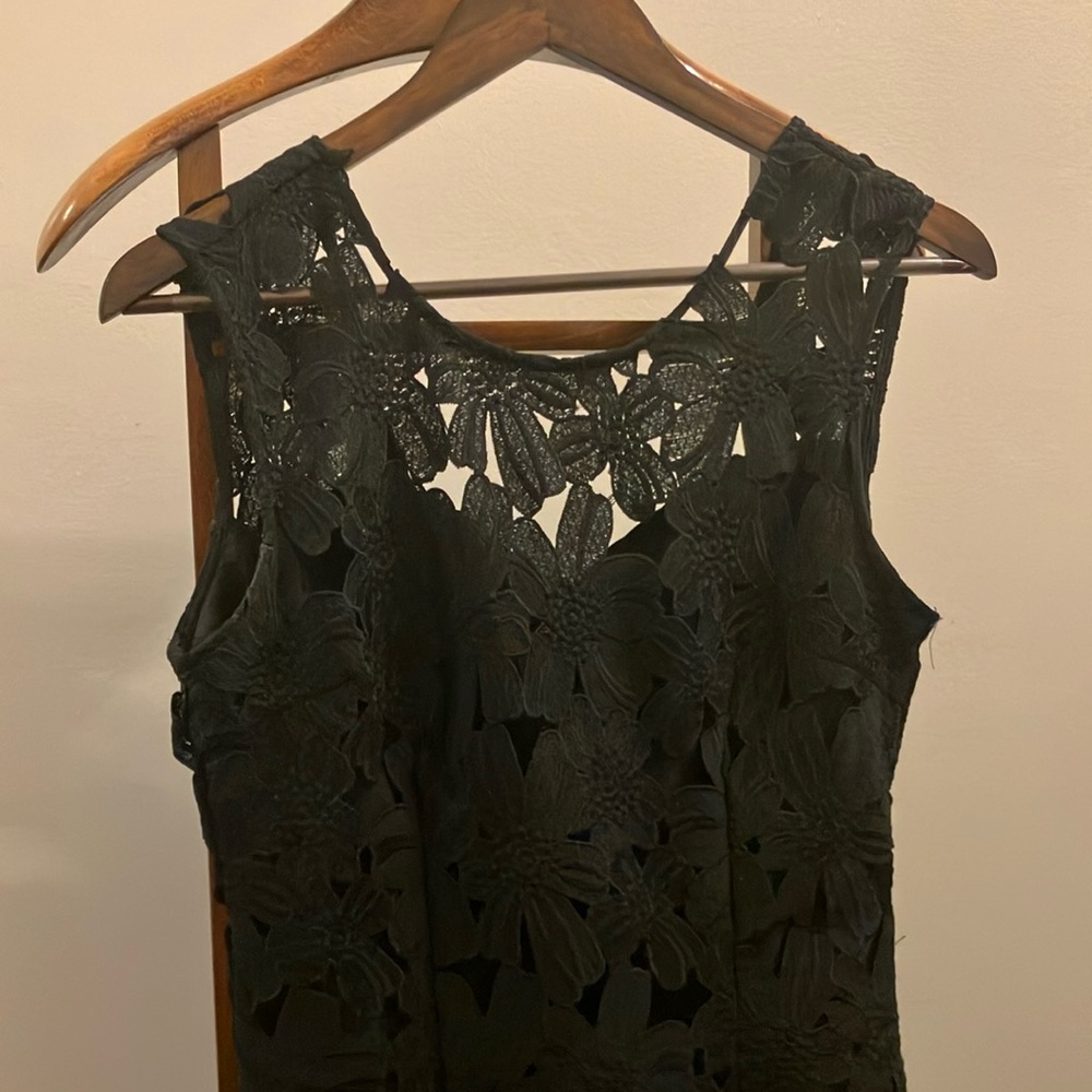 Alythea Black Floral Lace Patterned Dress
